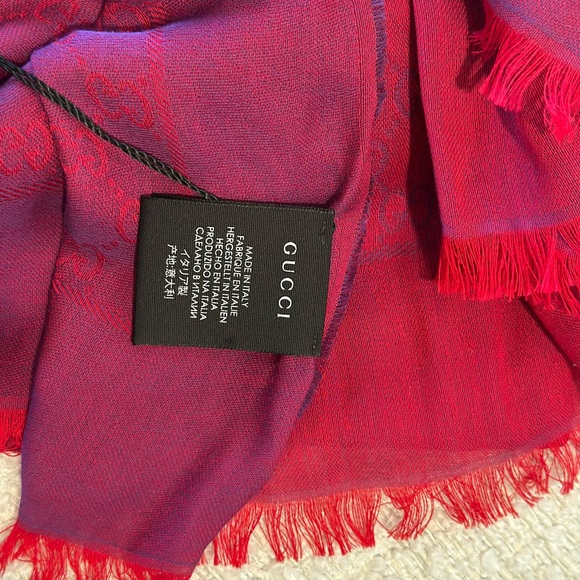 Gucci Summer Scarf Pink/Purple - Picture 2 of 7